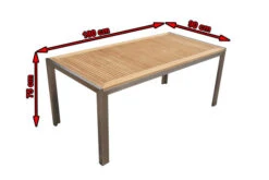 OUTFLEXX Esstisch, Edelstahl/FSC-Teakholz, 180x90cm -Ausgewählte Geschäfte Für Garten- Und Outdoor-Produkte 5 7101 3.jpg