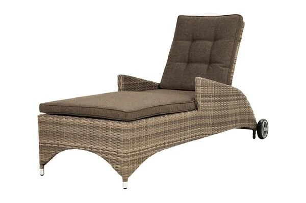 Ploß Rabida Comfort Rollliege, Champagner-meliert, Polyrattan, 198x68x44cm, Verstellbar, Hohe Sitzhöhe 8 Ploß Rabida Comfort Rollliege, Champagner-meliert, Polyrattan, 198x68x44cm, Verstellbar, Hohe Sitzhöhe – Bild 6