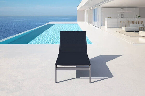 OUTFLEXX Rollliege, Schwarz, Edelstahl/Textilene, Verstellbare Rückenlehne, 212x71x36cm 5 OUTFLEXX Rollliege, Schwarz, Edelstahl/Textilene, Verstellbare Rückenlehne, 212x71x36cm – Bild 3