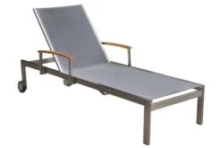 OUTFLEXX 2er-Set Sonnenliegen, Silber, Edelstahl/Teak, 195,5x74x35cm, Mit Beistelltisch 45x45cm -Ausgewählte Geschäfte Für Garten- Und Outdoor-Produkte 7 14166.jpg