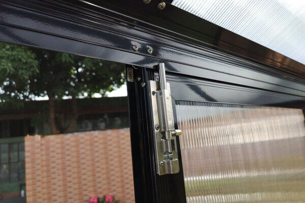 OUTFLEXX Gewächshaus, Schwarz, Alu/Polycarbonat, 295x295x270 Cm, Pulverbeschichtet 9 OUTFLEXX Gewächshaus, Schwarz, Alu/Polycarbonat, 295x295x270 Cm, Pulverbeschichtet – Bild 7