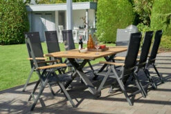 HARTMAN Xanadu Esstisch, Xerix, Alu / Teakholz, 220 X 100 Cm, X-Gestell -Ausgewählte Geschäfte Für Garten- Und Outdoor-Produkte 7 20405.jpg