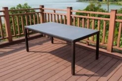 OUTFLEXX Dining Tisch, Braun Marmoriert, Polyrattan, 180 X 100 Cm, Tischplatte Spraystone, 6mm -Ausgewählte Geschäfte Für Garten- Und Outdoor-Produkte 7 20665.jpg