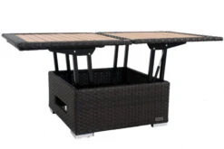 OUTFLEXX Loungetisch Höhenverstellbar, Braun, Polyrattan, 75/152x75x40/64,5cm -Ausgewählte Geschäfte Für Garten- Und Outdoor-Produkte 7 2393 18.jpg