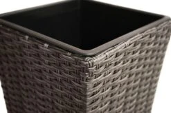 Ploß Rocking Pflanzgefäß, Grau/braun-meliert, Polyrattan, Konisch, 28x28x60 Cm, Kunststoffeinsatz -Ausgewählte Geschäfte Für Garten- Und Outdoor-Produkte 8 18199.jpg