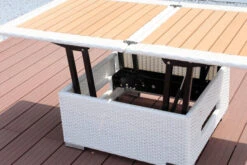 OUTFLEXX Loungetisch Höhenverstellbar, Weiß, Polyrattan, 75/152x75x40/64,5cm -Ausgewählte Geschäfte Für Garten- Und Outdoor-Produkte 8 2511 18.jpg