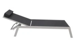 VILLANA Gartenliege, Silber/schwarz, Aluminium/Textil, 198 X 60 X 32 Cm, Verstellbar -Ausgewählte Geschäfte Für Garten- Und Outdoor-Produkte 9 13400.jpg