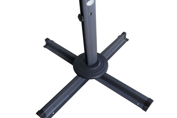 OUTFLEXX Ampelschirm, Anthrazit/creme, Pulverbesch. Aluminium, 400x300cm, Inkl. Plattenständer 11 OUTFLEXX Ampelschirm, Anthrazit/creme, Pulverbesch. Aluminium, 400x300cm, Inkl. Plattenständer – Bild 9