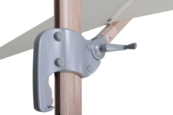 OUTFLEXX Ampelschirm, Creme, Aluminium In Holzoptik, 400x300cm, Inkl. Plattenständer 11 OUTFLEXX Ampelschirm, Creme, Aluminium In Holzoptik, 400x300cm, Inkl. Plattenständer – Bild 9