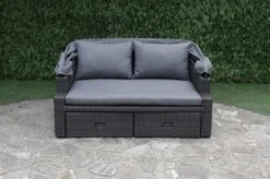 OUTFLEXX Fontana Loungebett, Grau, Polyrattan, Doppel-halbrund, Mit Unterschiebbaren Hockern, Dach Klappbar -Ausgewählte Geschäfte Für Garten- Und Outdoor-Produkte 9 18545.jpg